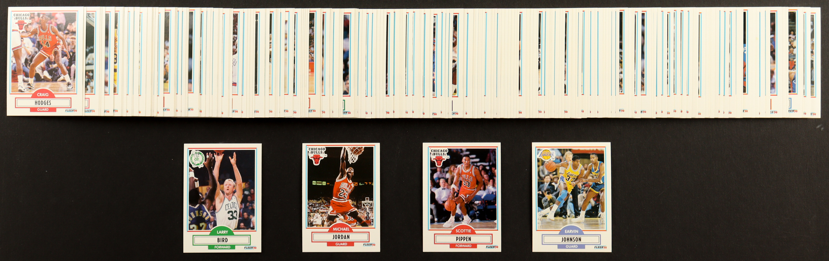 1990-1991 Fleer Basketball Complete Set of (198) Cards Including Michael Jordan #26, Magic Johnson #93, Larry Bird #8, Scottie Pippen #30 at PristineAuction.com 1990-1991 Fleer Basketball Complete Set of (198) Cards Including Michael Jordan #26, Magic Johnson #93, Larry Bird #8, Scottie Pippen #30 at PristineAuction.com