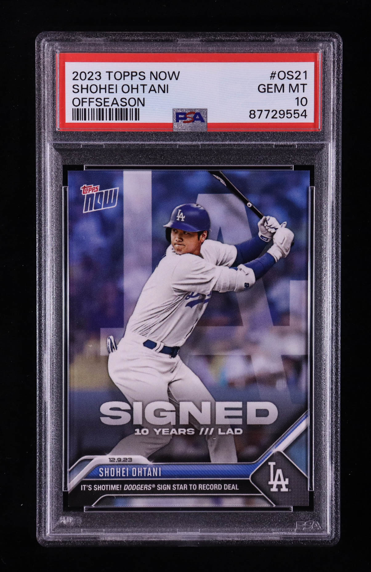 Shohei Ohtani 2023 Topps Now Offseason #OS21 (PSA 10) at PristineAuction.com Shohei Ohtani 2023 Topps Now Offseason #OS21 (PSA 10) at PristineAuction.com