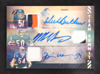 Dick Butkus / Brian Urlacher / Mike Singletary 2023 Zenith Team Summit Autographs Silver #2 #03/25 at PristineAuction.com