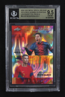 Lionel Messi / Cristiano Ronaldo 2024 Leaf Metal Special Release Exclusive Legends Ed. Dual Lava Burst Foil Proofs #ELE22 (BGS 9.5) at PristineAuction.com