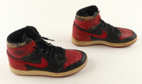 Original 1985 Pair of Nike Air Jordan I OG "Bred" Basketball Shoes at PristineAuction.com