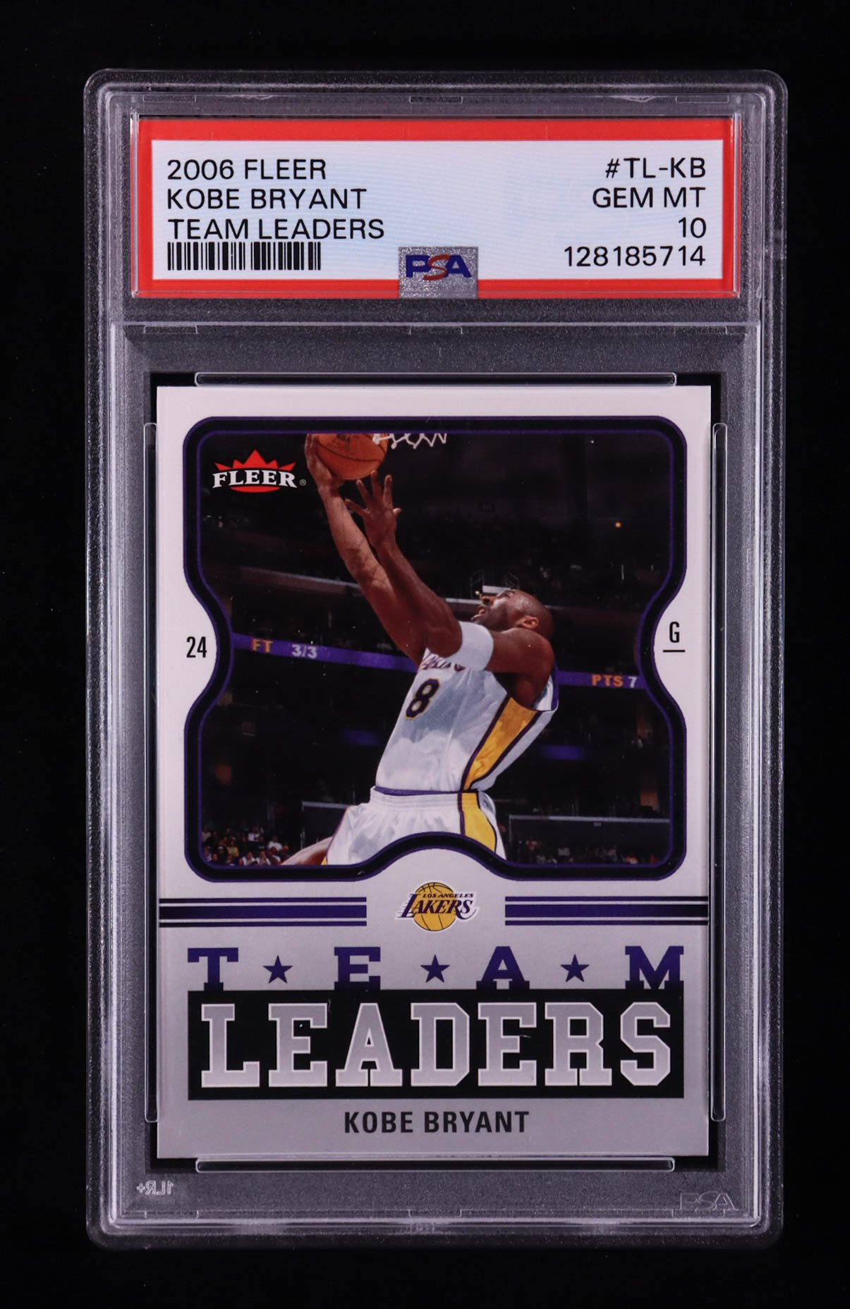 Kobe Bryant 2006-07 Fleer Team Leaders #KB (PSA 10) at PristineAuction.com Kobe Bryant 2006-07 Fleer Team Leaders #KB (PSA 10) at PristineAuction.com