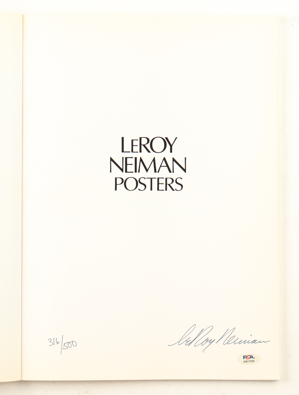 LeRoy Neiman Signed LE Vintage 1980 Poster Book (PSA) at PristineAuction.com LeRoy Neiman Signed LE Vintage 1980 Poster Book (PSA) at PristineAuction.com
