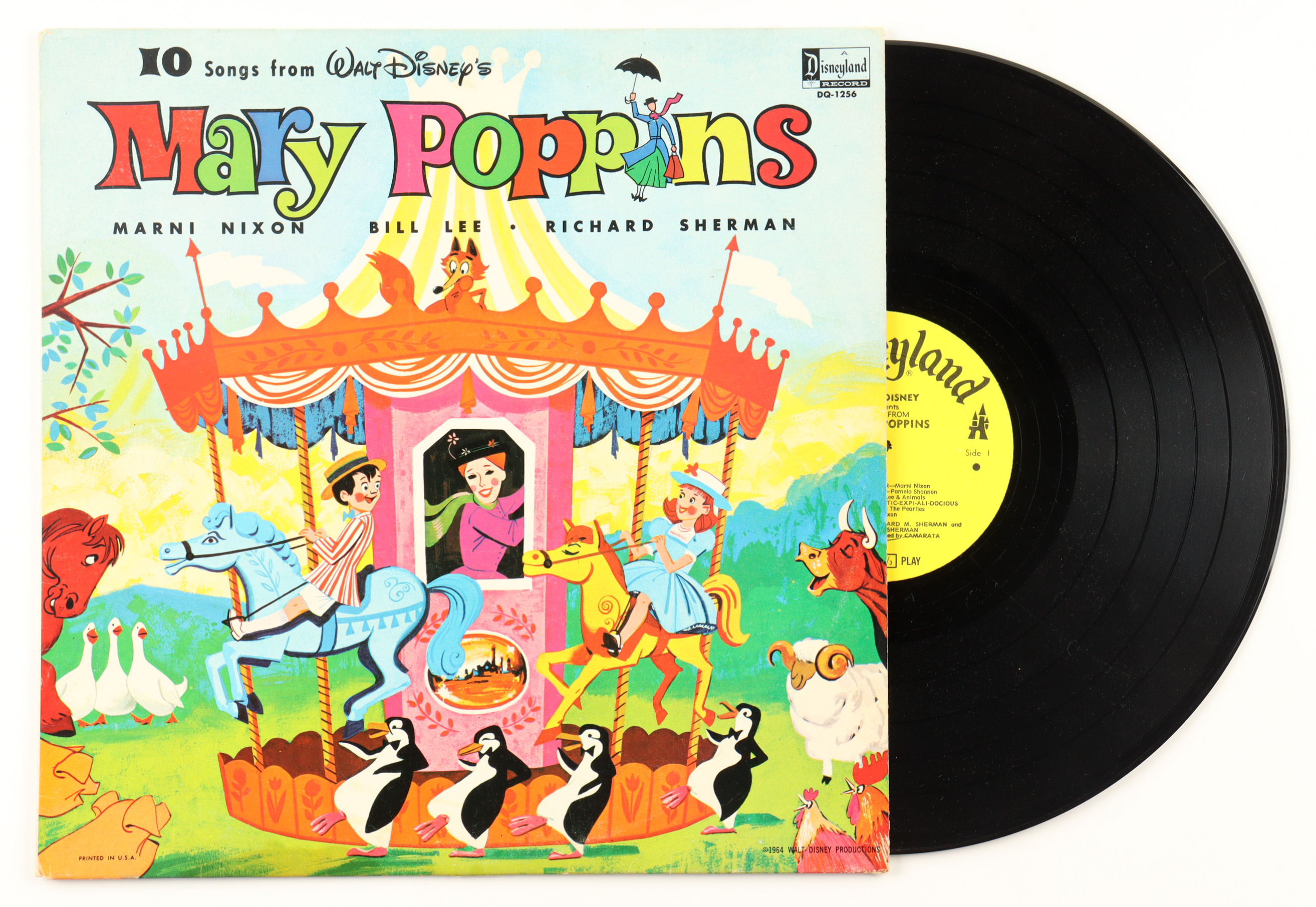1964 Walt Disney's "Mary Poppins" Vintage Vinyl LP Album with Record at PristineAuction.com 1964 Walt Disney's "Mary Poppins" Vintage Vinyl LP Album with Record at PristineAuction.com