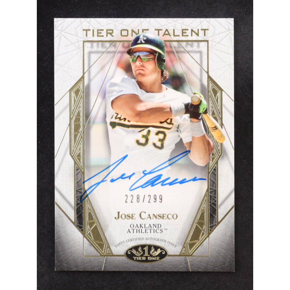 Jose Canseco 2022 Topps Tier One Talent Autographs #T1TAJC #228/299 at PristineAuction.com