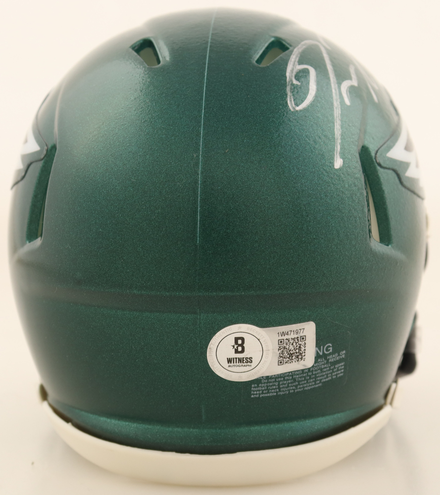 Jason Peters Signed Eagles Speed Mini Helmet (Beckett) at PristineAuction.com Jason Peters Signed Eagles Speed Mini Helmet (Beckett) at PristineAuction.com