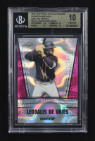 Leodalis De Vries 2024 Leaf Metal Special Release Rookie Silver Lava Pink Foil Proofs #RS11 RC (BGS 10) at PristineAuction.com