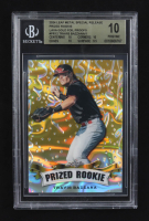Travis Bazzana 2024 Leaf Metal Special Release Prized Rookie Silver Lava Gold Foil Proofs #PR12 RC (BGS 10) at PristineAuction.com