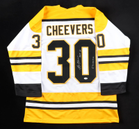 Gerry Cheevers Signed Jersey Inscribed "HOF 85" & "Cheesie" (JSA) at PristineAuction.com