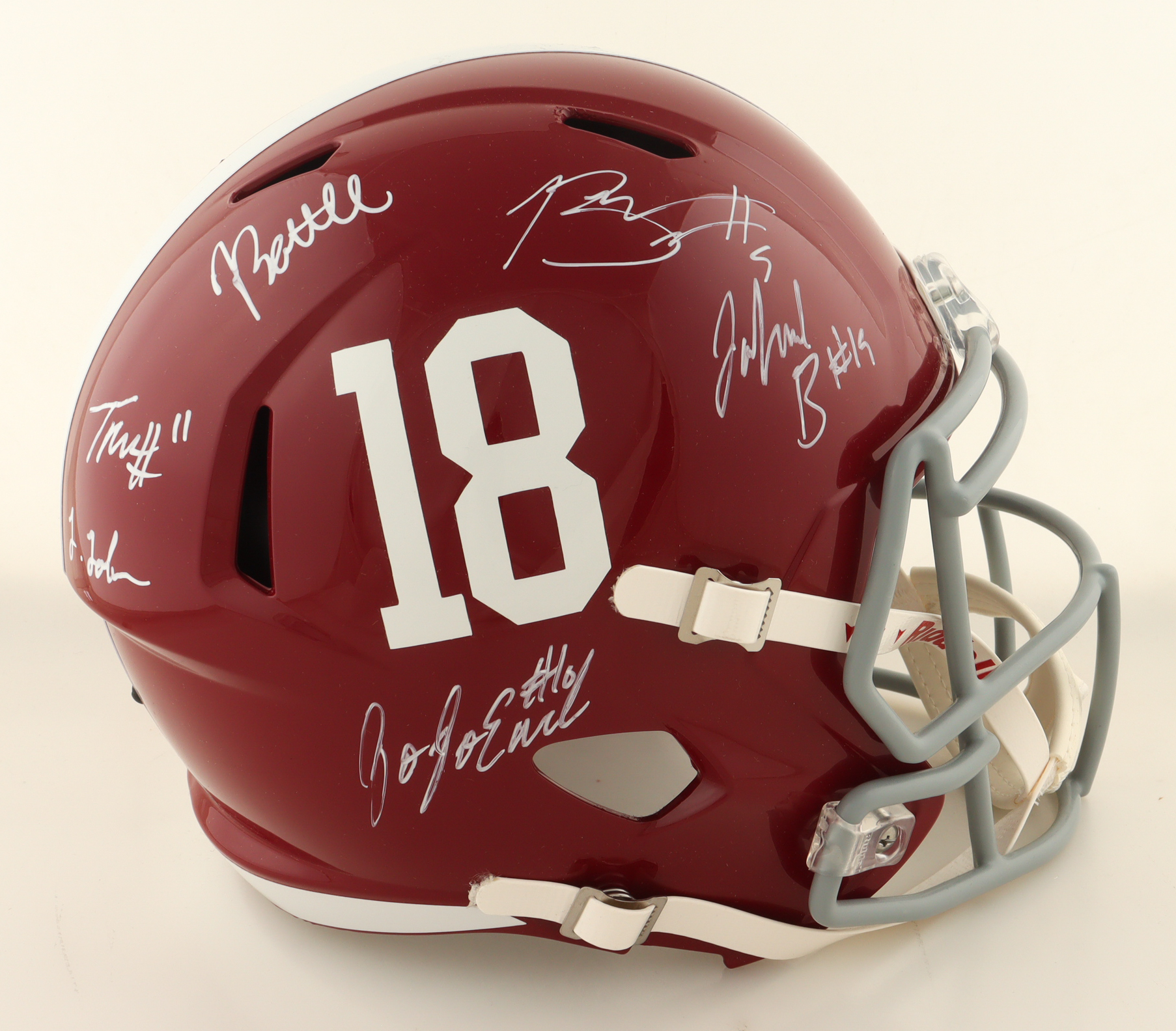 "2020 National Champions" Alabama Crimson Tide Full-Size Speed Helmet Signed By (6) With Bryce Young, Jordan Battle, JoJo Earle, Josh Jobe (Fanatics) at PristineAuction.com "2020 National Champions" Alabama Crimson Tide Full-Size Speed Helmet Signed By (6) With Bryce Young, Jordan Battle, JoJo Earle, Josh Jobe (Fanatics) at PristineAuction.com