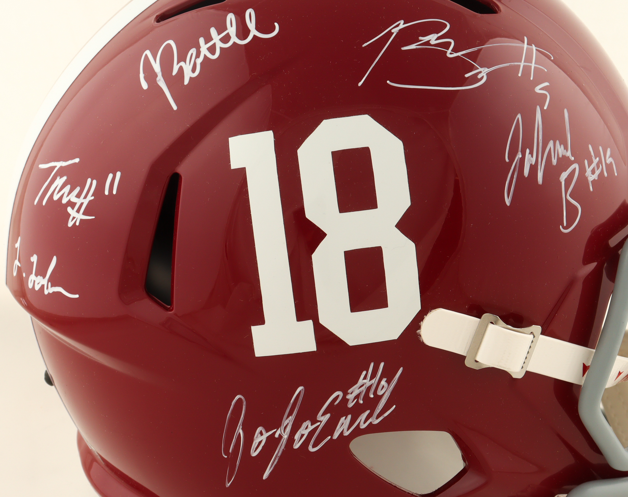 "2020 National Champions" Alabama Crimson Tide Full-Size Speed Helmet Signed By (6) With Bryce Young, Jordan Battle, JoJo Earle, Josh Jobe (Fanatics) at PristineAuction.com "2020 National Champions" Alabama Crimson Tide Full-Size Speed Helmet Signed By (6) With Bryce Young, Jordan Battle, JoJo Earle, Josh Jobe (Fanatics) at PristineAuction.com
