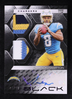 Omarion Hampton 2025 Panini Black Rookie Signature Materials Royal #23 RC #45/99 at PristineAuction.com