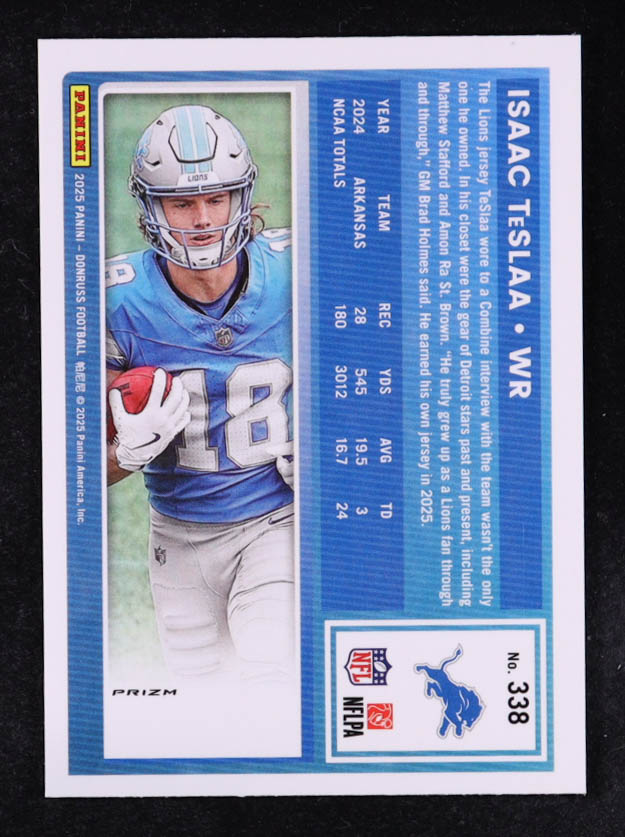 Isaac Tesla Rookie Card Isaac TeSlaa 2025 Donruss Optic Rated Rookies Preview Red Pandora #338 ...