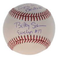 Bitty Schram Signed OML Baseball Inscribed "Evelyn" & "There's No Crying In Baseball!" (Schwartz) at PristineAuction.com
