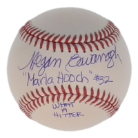 Megan Cavanagh Signed OML Baseball Inscribed "'Marla Hooch' #32" & "What A Hitter" (Schwartz) at PristineAuction.com