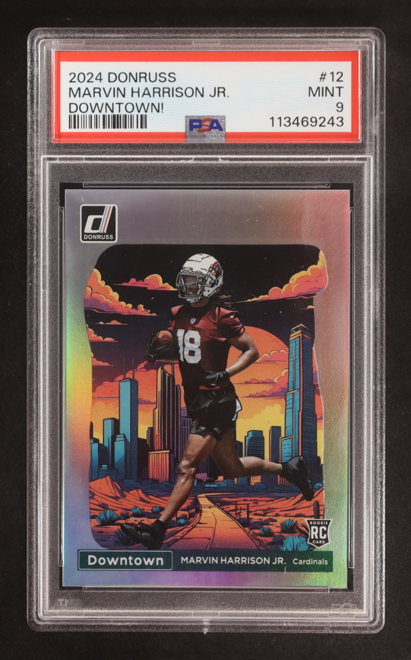 Marvin Harrison 2024 Panini Donruss Downtown! #12 RC (PSA 9) at PristineAuction.com Marvin Harrison 2024 Panini Donruss Downtown! #12 RC (PSA 9) at PristineAuction.com