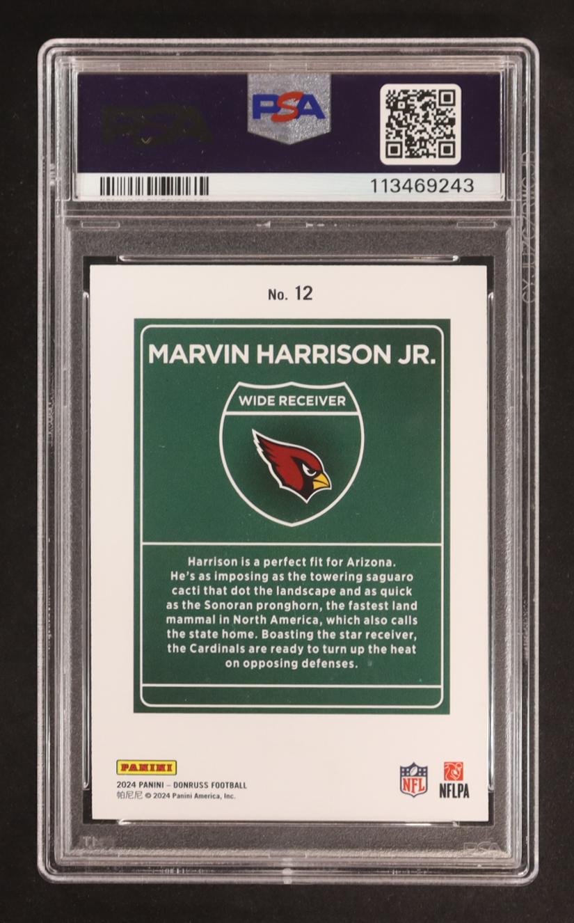 Marvin Harrison 2024 Panini Donruss Downtown! #12 RC (PSA 9) at PristineAuction.com Marvin Harrison 2024 Panini Donruss Downtown! #12 RC (PSA 9) at PristineAuction.com