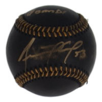 Adolis Garcia Signed OML Black Leather Baseball Inscribed "El Bombi"  (Beckett) at PristineAuction.com