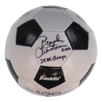 Brandi Chastain Signed Franklin Soccer Ball Inscribed "2x WC Champs" & "6 USA" (Schwartz) at PristineAuction.com