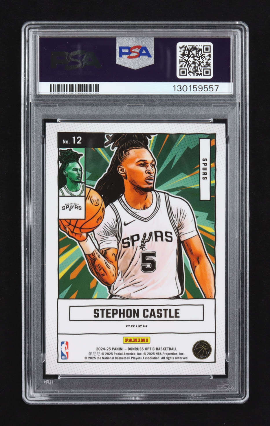 Stephon Castle 2024-25 Donruss Optic Net Marvels Holo #12 RC (PSA 9) at PristineAuction.com Stephon Castle 2024-25 Donruss Optic Net Marvels Holo #12 RC (PSA 9) at PristineAuction.com