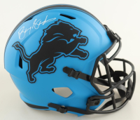 Barry Sanders Signed Lions Full-Size Rave Alternate Speed Helmet (Schwartz) at PristineAuction.com