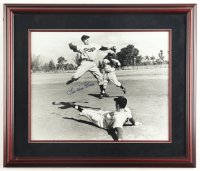 Pee Wee Reese Signed Dodgers Custom Framed Photo (PSA) at PristineAuction.com