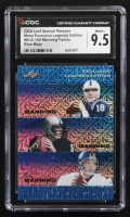 Archie Manning / Peyton Manning / Eli Manning 2024 Leaf Metal Special Release Exclusive Legends Ed. Manning Family Blue Mojo Triple #ELE-105 #09/20 (CGC 9.5) at PristineAuction.com