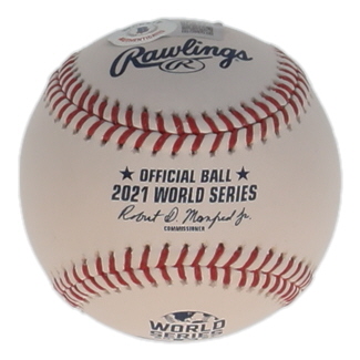 William Contreras Signed Official 2021 World Series Logo Baseball (Beckett) at PristineAuction.com William Contreras Signed Official 2021 World Series Logo Baseball (Beckett) at PristineAuction.com