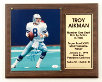 Troy Aikman Signed Cowboys Custom Photo Plaque (JSA) at PristineAuction.com