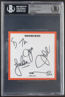 New Kids on the Block "The Block" CD Insert Signed by (5) with Jonathan Knight, Jordan Knight, Joey McIntyre, Donnie Wahlberg (BGS) at PristineAuction.com