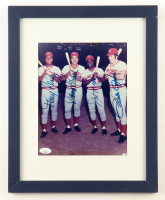 Cincinnati Reds | Custom Framed Photo Signed by (4) with Pete Rose, Johnny Bench (JSA) at PristineAuction.com