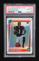 Ja'Marr Chase 2021 Donruss Optic Rated Rookies Holo Variation #207 RC (PSA 10) at PristineAuction.com