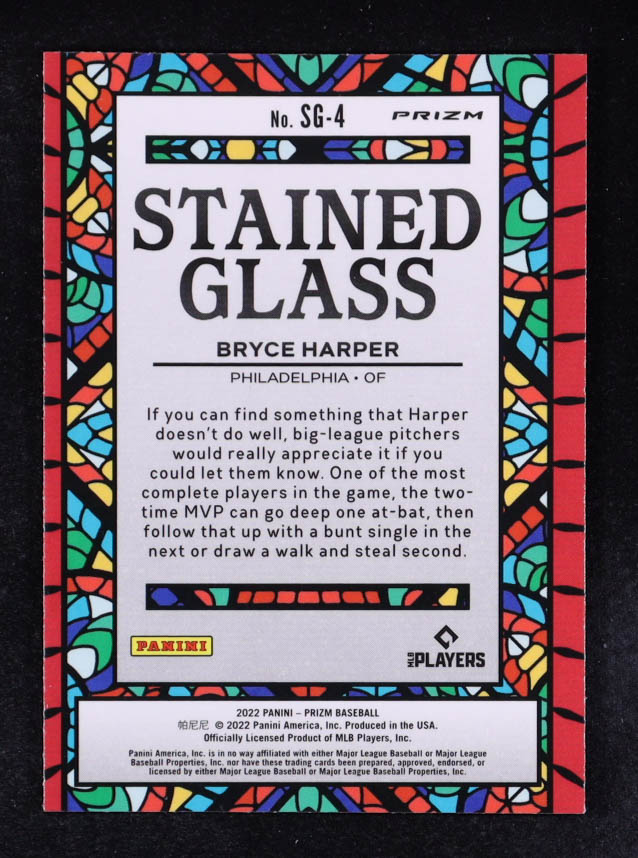 Mike Trout 2022 Panini Prizm Stained Glass Prizms Red White and Blue #4 at PristineAuction.com Mike Trout 2022 Panini Prizm Stained Glass Prizms Red White and Blue #4 at PristineAuction.com