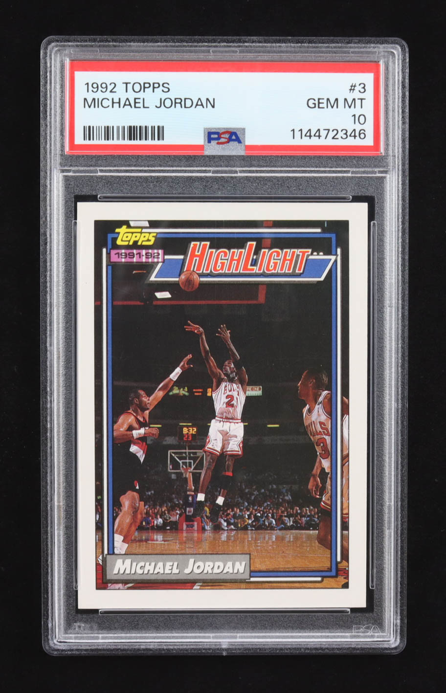 Michael Jordan 1992-93 Topps #3 (PSA 10) at PristineAuction.com Michael Jordan 1992-93 Topps #3 (PSA 10) at PristineAuction.com