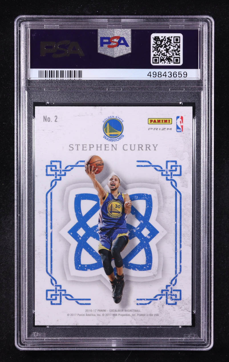 Stephen Curry 2016-17 Panini Excalibur Crusade Camo #2 (PSA 9) at PristineAuction.com Stephen Curry 2016-17 Panini Excalibur Crusade Camo #2 (PSA 9) at PristineAuction.com