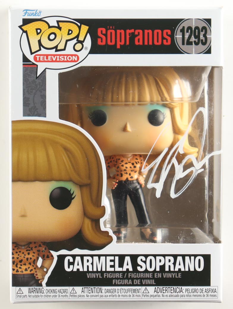 Edie Falco Signed "The Sopranos" #1293 Carmela Soprano Funko Pop! Vinyl Figure (ACOA) at PristineAuction.com Edie Falco Signed "The Sopranos" #1293 Carmela Soprano Funko Pop! Vinyl Figure (ACOA) at PristineAuction.com