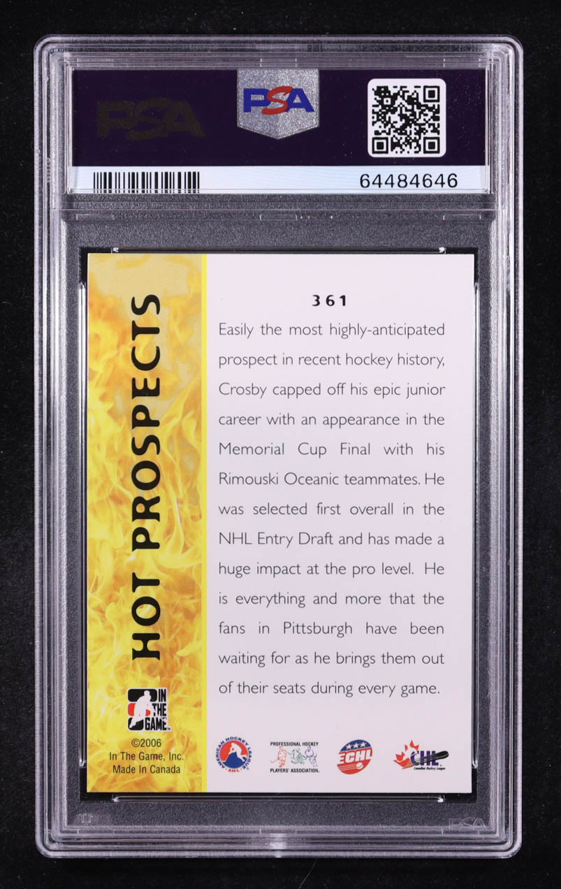 Sidney Crosby 2005-06 ITG Heroes and Prospects #361 RC (PSA 10) at PristineAuction.com Sidney Crosby 2005-06 ITG Heroes and Prospects #361 RC (PSA 10) at PristineAuction.com