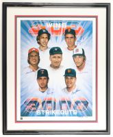 300 Wins/3000 Strikeouts Club | Custom Framed Art Print Signed by (6) with Don Sutton, Gaylord Perry, Steve Carlton (JSA) at PristineAuction.com
