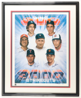 300 Wins/3000 Strikeouts Club | Custom Framed Art Print Signed by (6) with Don Sutton, Gaylord Perry, Steve Carlton (JSA) at PristineAuction.com