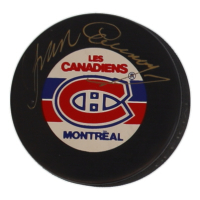 Yvan Cournoyer Signed Canadiens Logo Hockey Puck (Beckett) at PristineAuction.com
