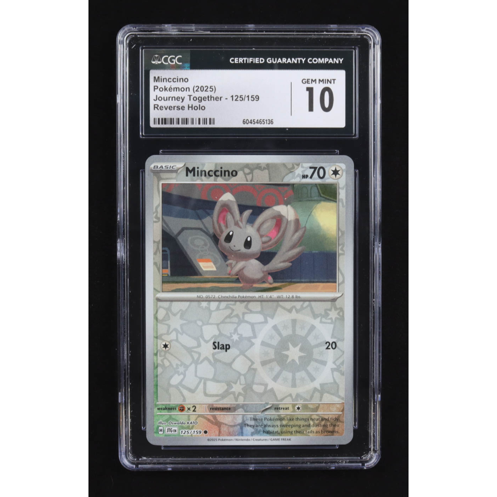 Minccino 2025 Pokemon TCG Scarlet & Violet Journey Together #125 REVERSE HOLO (CGC 10) at PristineAuction.com