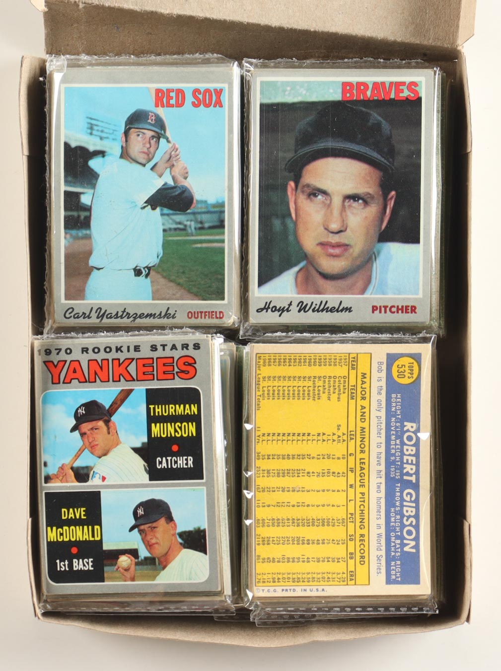 1970 Topps Baseball Cello Fun Pack Vending Box with (20) Packs at PristineAuction.com 1970 Topps Baseball Cello Fun Pack Vending Box with (20) Packs at PristineAuction.com