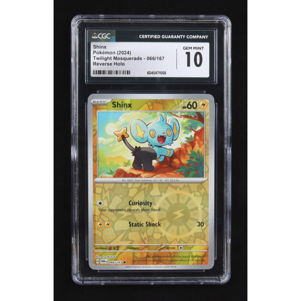 Shinx 2024 Pokemon TCG Scarlet & Violet Twilight Masquerade #066 REVERSE HOLO (CGC 10) at PristineAuction.com