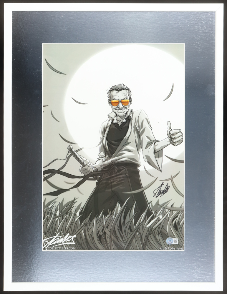 Stan Lee Signed Custom Framed Art Display (Beckett) at PristineAuction.com Stan Lee Signed Custom Framed Art Display (Beckett) at PristineAuction.com