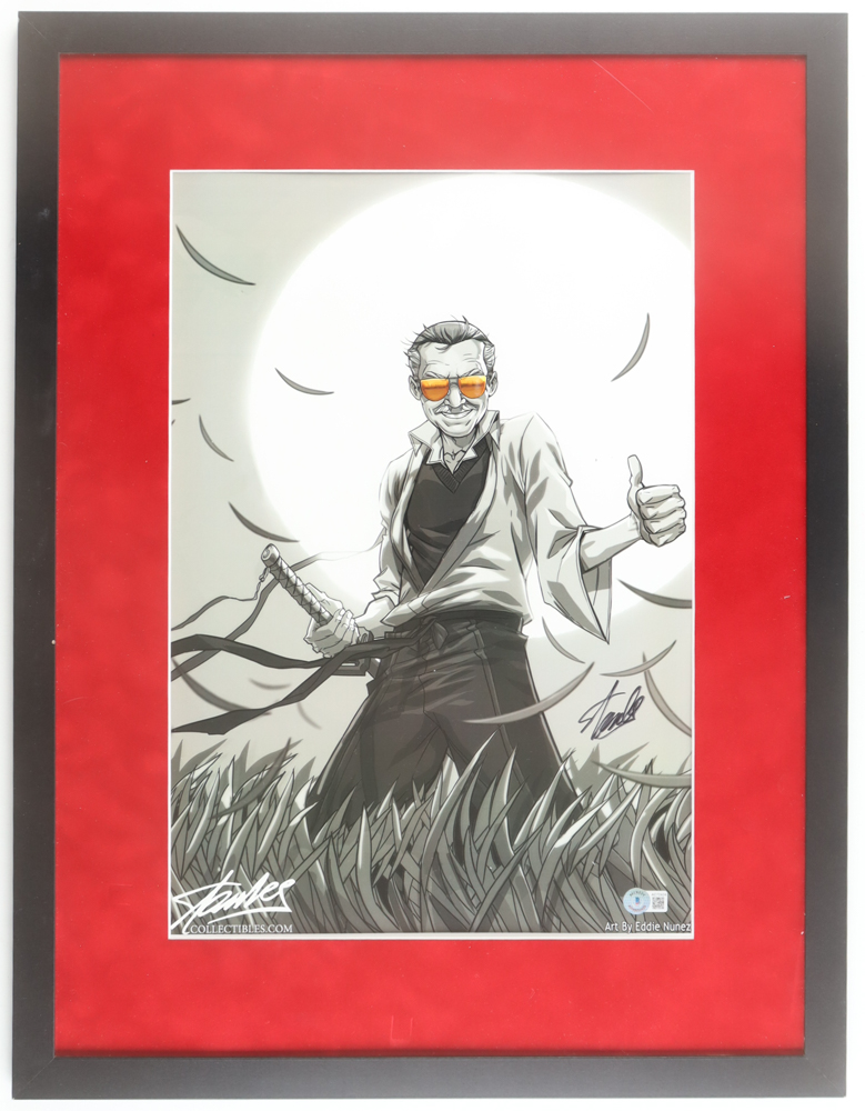 Stan Lee Signed Custom Framed Art Display (Beckett) at PristineAuction.com Stan Lee Signed Custom Framed Art Display (Beckett) at PristineAuction.com