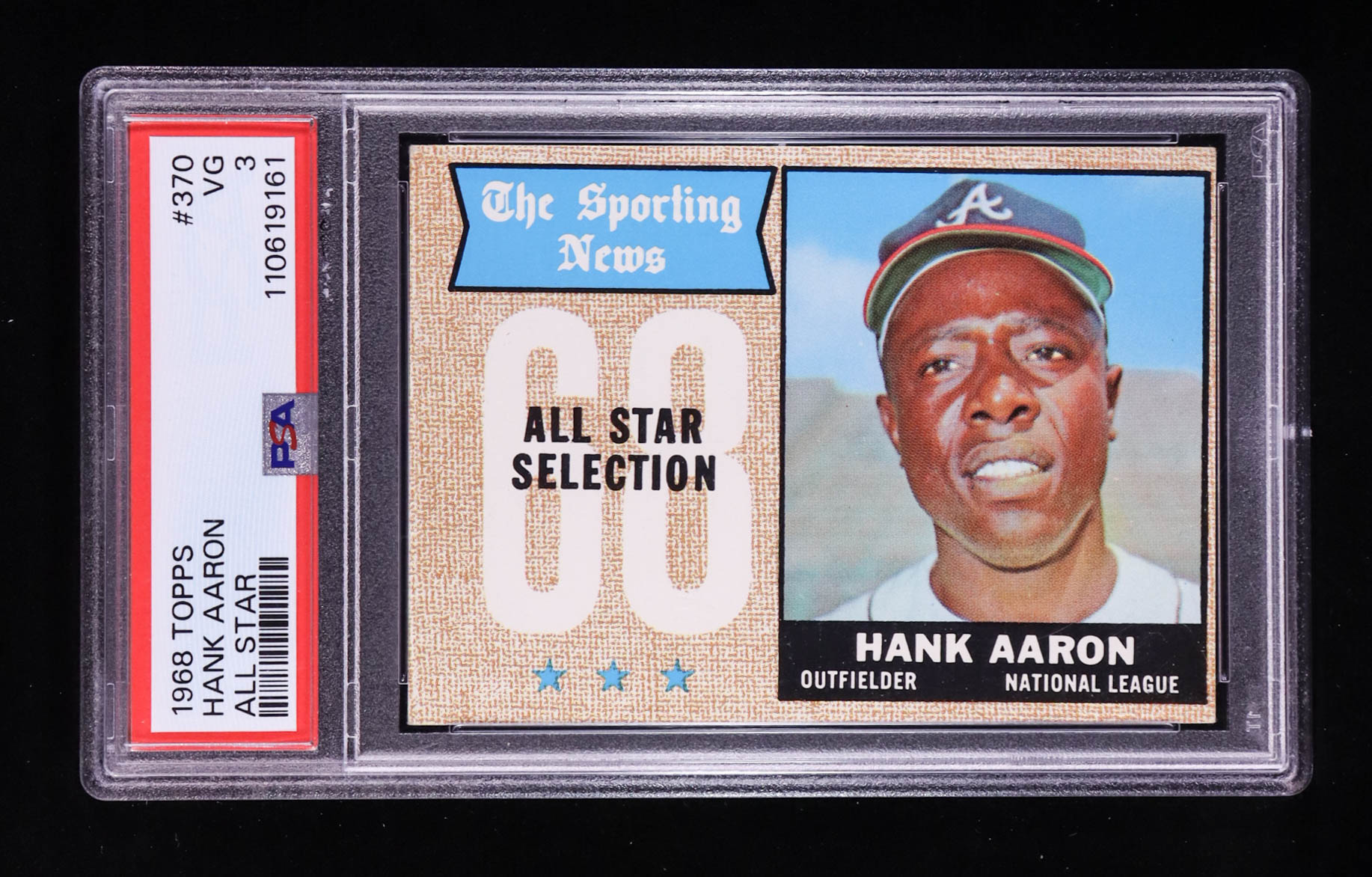 Hank Aaron 1968 Topps #370 AS (PSA 3) at PristineAuction.com Hank Aaron 1968 Topps #370 AS (PSA 3) at PristineAuction.com