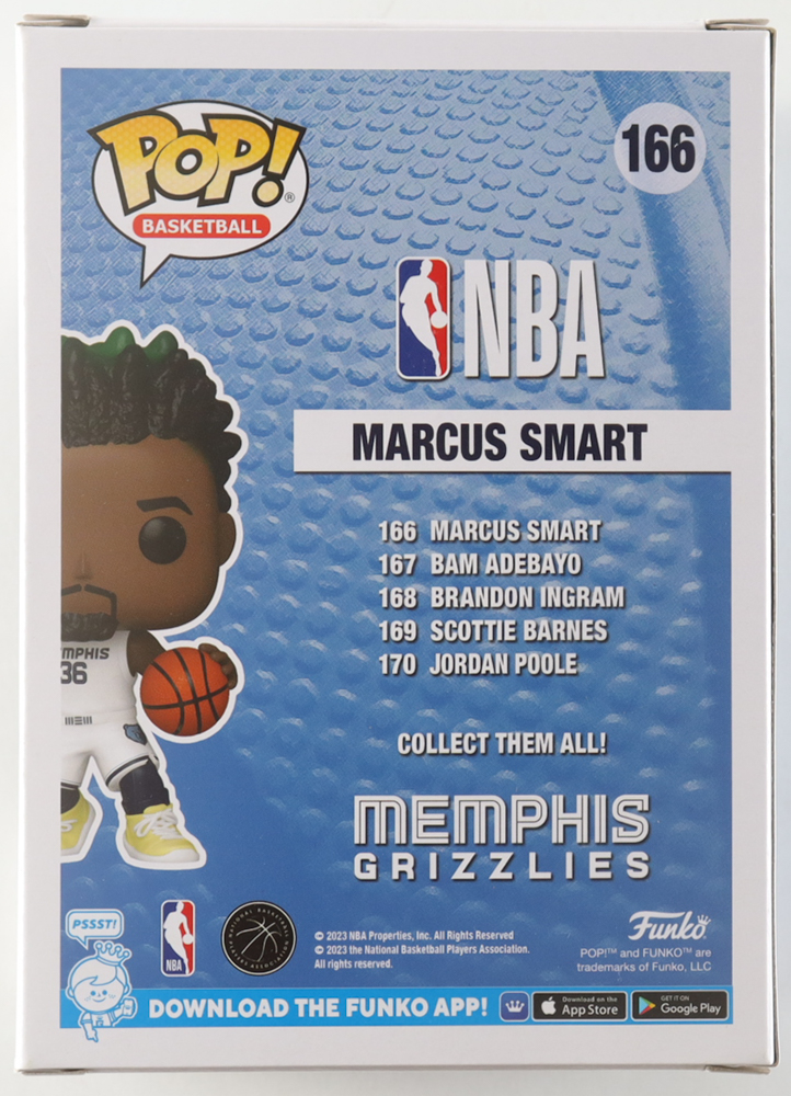 Marcus Smart Signed Grizzlies #166 Funko Pop! Vinyl Figure (Beckett) at PristineAuction.com Marcus Smart Signed Grizzlies #166 Funko Pop! Vinyl Figure (Beckett) at PristineAuction.com