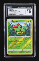 Caterpie 2017 Pokemon Sun and Moon Burning Shadows Reverse Foil #1 (CGC 10) at PristineAuction.com