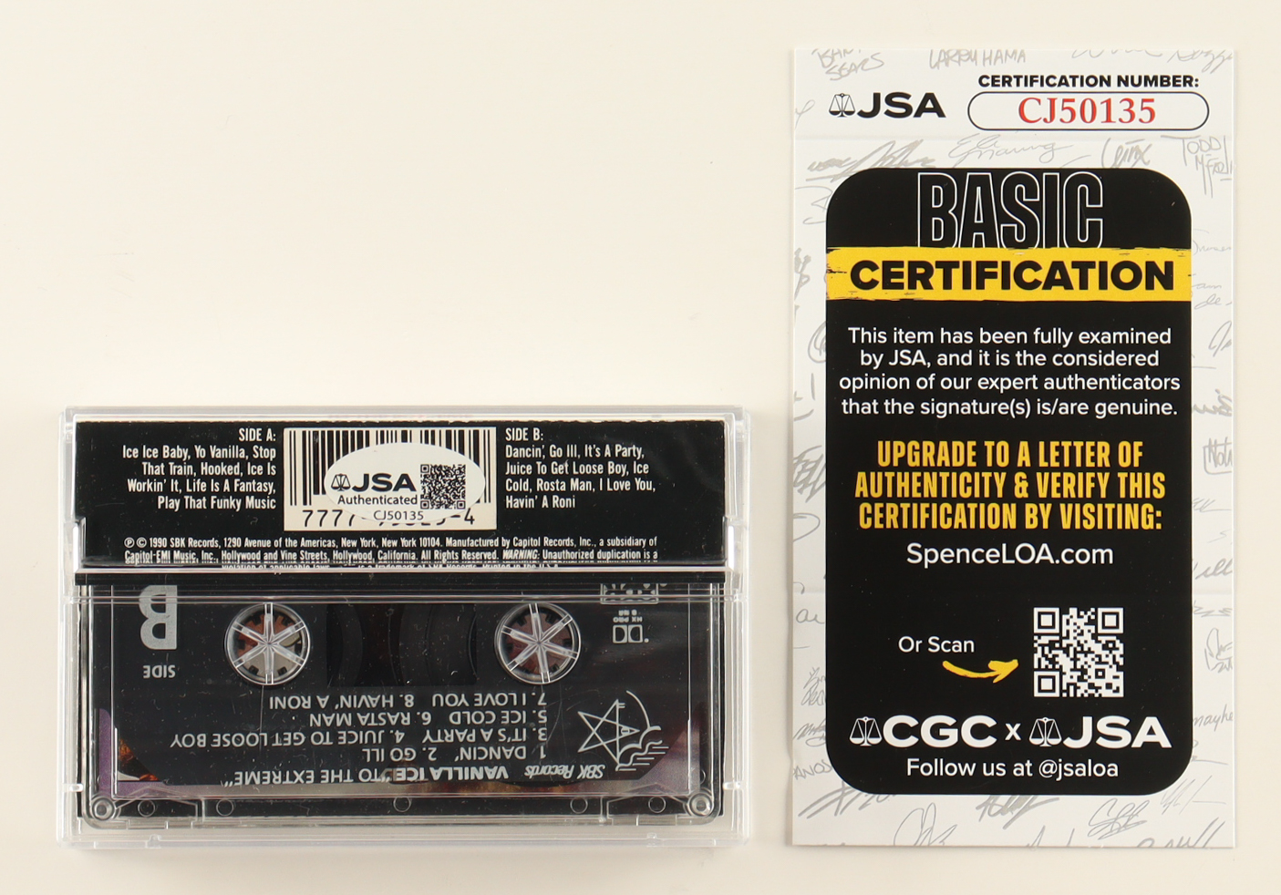 Vanilla Ice Signed "To The Extreme" Cassette Tape (JSA) at PristineAuction.com Vanilla Ice Signed "To The Extreme" Cassette Tape (JSA) at PristineAuction.com