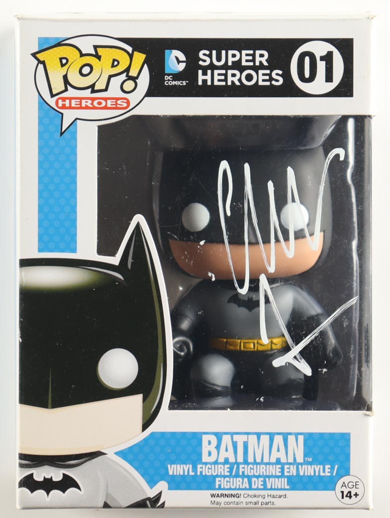 Christian Bale Signed "DC Super Heroes" #01 Batman Funko Pop! Vinyl Figure (Beckett) at PristineAuction.com Christian Bale Signed "DC Super Heroes" #01 Batman Funko Pop! Vinyl Figure (Beckett) at PristineAuction.com
